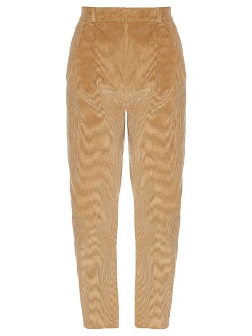 A.w.a.k.e. Preppy High-waisted Corduroy Trousers