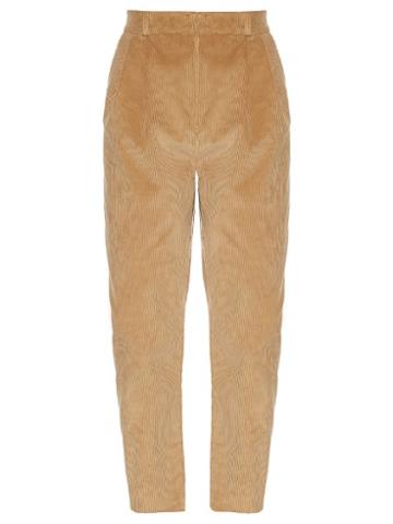 A.w.a.k.e. Preppy High-waisted Corduroy Trousers