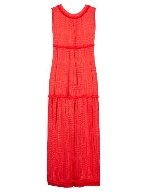 Missoni Mare Chevron-knit Tassel-trimmed Maxi Dress