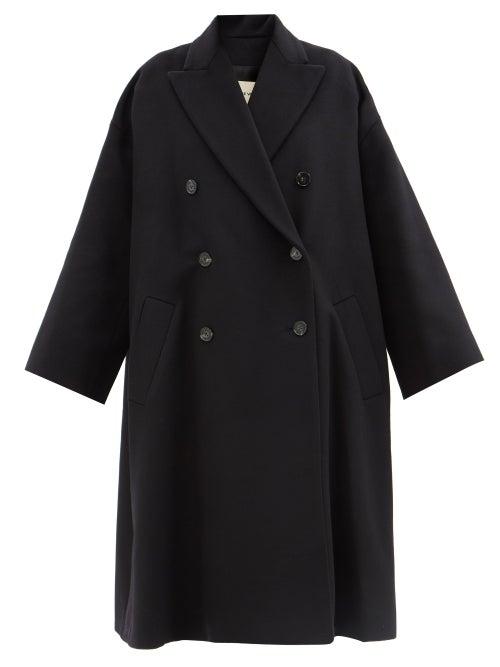Alexandre Vauthier - Double-breasted Felted-wool Trapeze Coat - Womens - Black