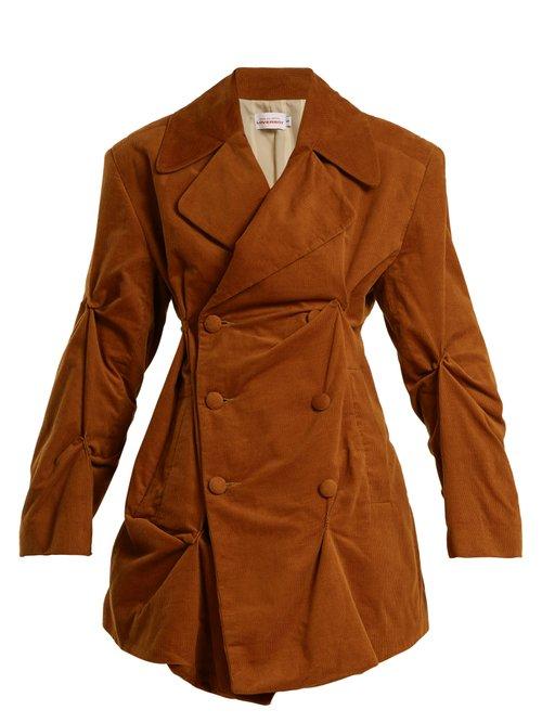 Matchesfashion.com Charles Jeffrey Loverboy - Double Breasted Asymmetric Blazer - Womens - Brown