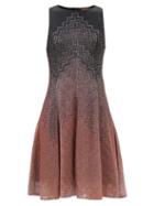 Ladies Rtw Missoni - Chevron-gradient Flared Dress - Womens - Black Multi