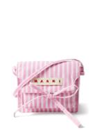 Marni - Trunk Mini Striped-cotton Shoulder Bag - Womens - Pink Stripe