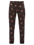 Matchesfashion.com Ann Demeulemeester - Winona Floral Jacquard Cotton Blend Trousers - Womens - Black Multi
