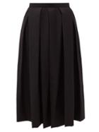 Matchesfashion.com Comme Des Garons Comme Des Garons - Inverted-pleat Wool-blend Twill Skirt - Womens - Black