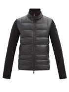Matchesfashion.com Moncler Grenoble - Logo-patch Jersey And Down-filled Shell Jacket - Mens - Black