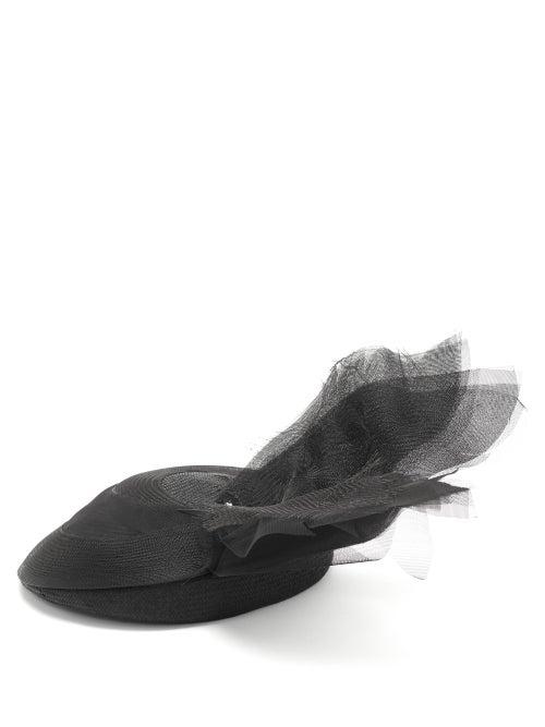 Matchesfashion.com Stephen Jones - Crinoline And Straw Fascinator Beret - Womens - Black