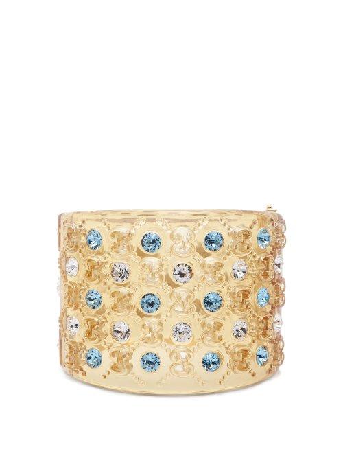 Matchesfashion.com Gucci - Resin Crystal Cuff - Womens - Ivory