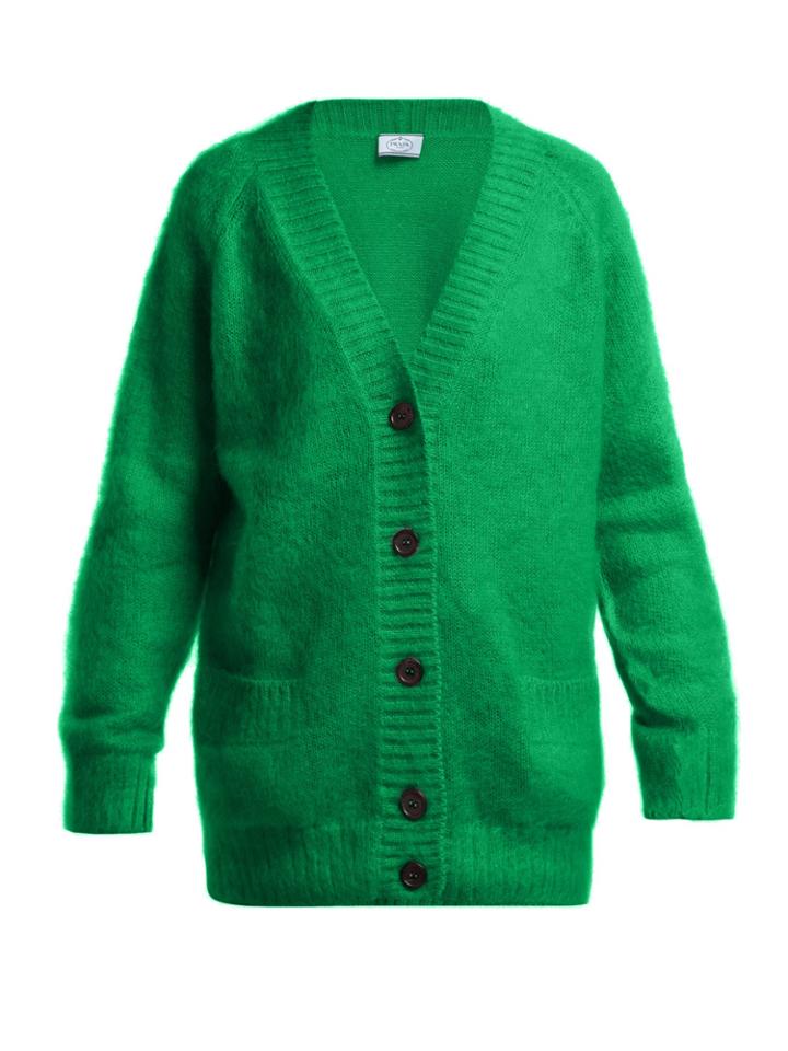 Prada V-neck Mohair-blend Cardigan