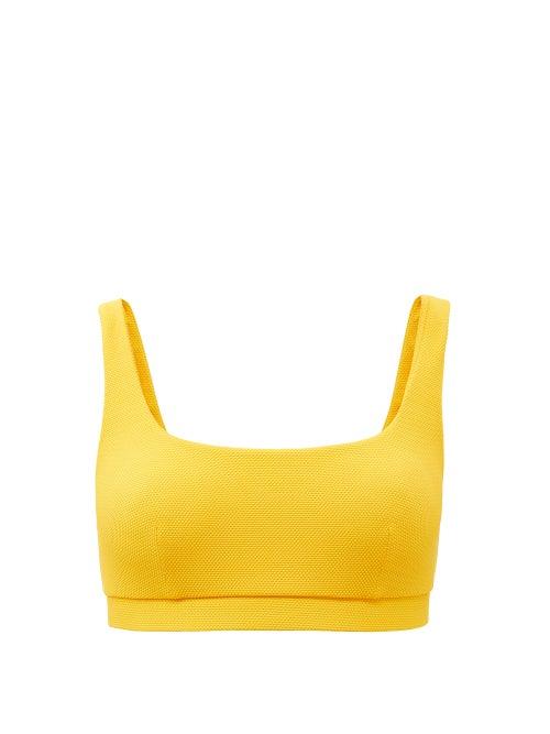 Matchesfashion.com Cossie + Co - The Gemma Scoop-neck Bikini Top - Womens - Yellow