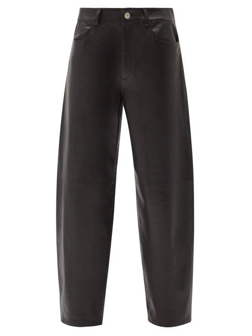 Wandler - Chamomile Barrel-leg Leather Trousers - Womens - Black