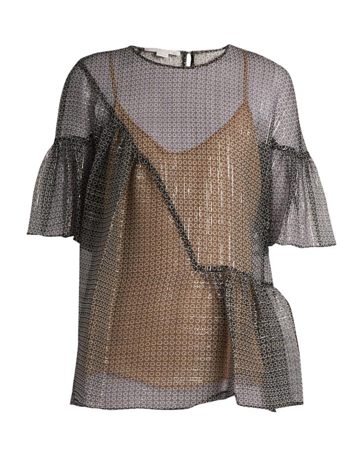 Stella Mccartney Star-print Silk-blend Top