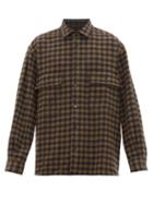 Matchesfashion.com Raey - Oversized Checked Wool Shirt - Mens - Navy Multi