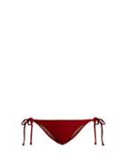 Matchesfashion.com Made By Dawn - Rapture Side Tie Bikini Briefs - Womens - Red