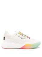 Stella Mccartney - Loop Faux-leather Ombr-flatform Trainers - Womens - White