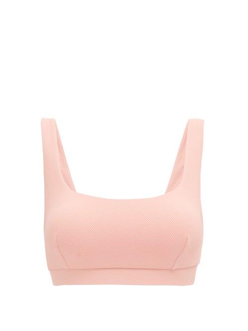 Matchesfashion.com Cossie + Co - The Gemma Square-neck Bikini Top - Womens - Light Pink
