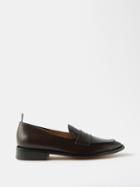 Thom Browne - Varsity Leather Penny Loafers - Mens - Dark Brown