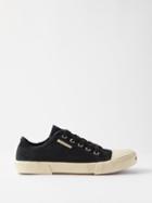 Balenciaga - Paris Distressed Canvas Trainers - Womens - Black