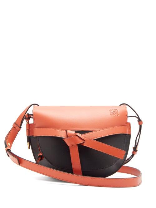 Matchesfashion.com Loewe - Gate Small Two Tone Leather Cross Body Bag - Womens - Orange Multi