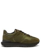 Givenchy - Giv Runner Leather, Suede And Nylon Trainers - Mens - Olive Green