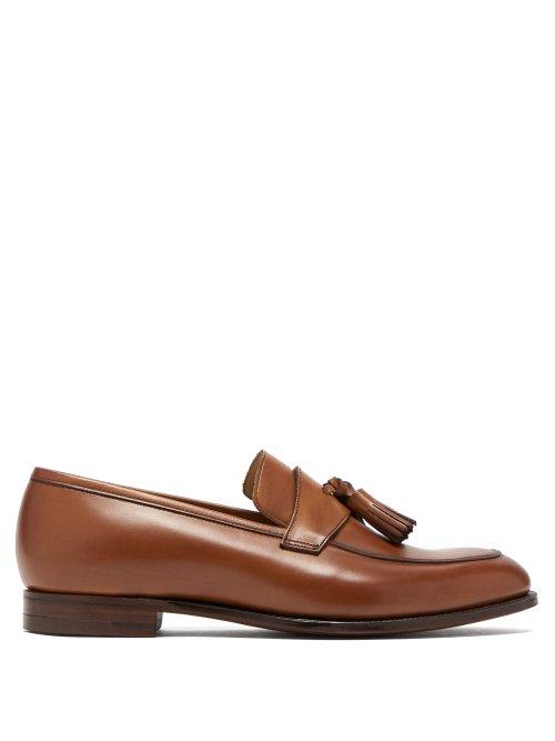Matchesfashion.com Hillier Bartley - X Crockett & Jones Sophie Leather Loafers - Womens - Tan