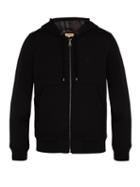 Matchesfashion.com Burberry - Logo Embroidered Hooded Cotton Sweatshirt - Mens - Black