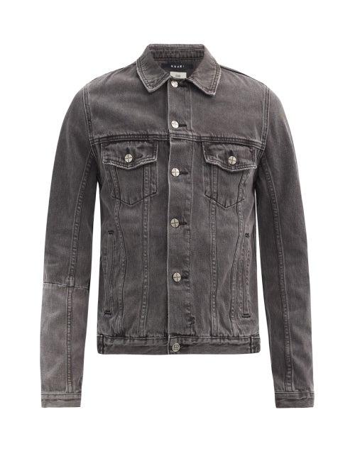 Matchesfashion.com Ksubi - Dynamo Logo-stitched Denim Jacket - Mens - Black