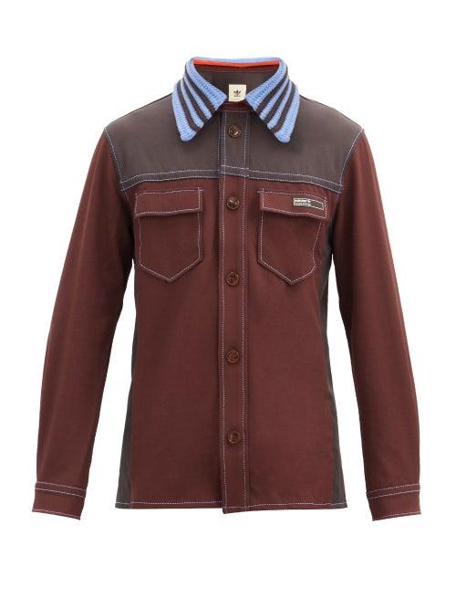 Matchesfashion.com Adidas X Wales Bonner - Panelled Recycled Polyester-twill Safari Shirt - Mens - Brown