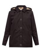 Matchesfashion.com Burberry - Southport Check Lined Twill Rain Jacket - Womens - Black