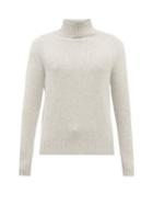 Allude - Roll-neck Cashmere Sweater - Mens - Light Grey