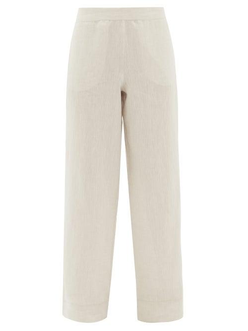 Matchesfashion.com Asceno - London Organic-linen Trousers - Womens - Ivory