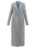Matchesfashion.com Marina Moscone - Single Breasted Tailored Recycled Denim Coat - Womens - Grey Multi