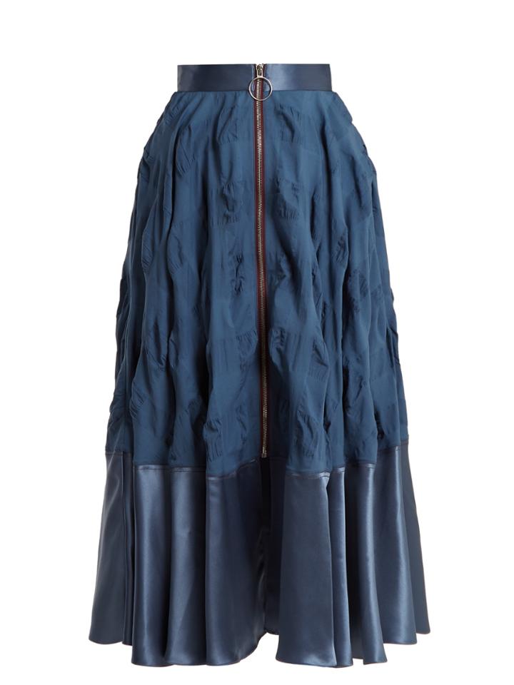 Roksanda Lamina Zip-through Checked A-line Skirt