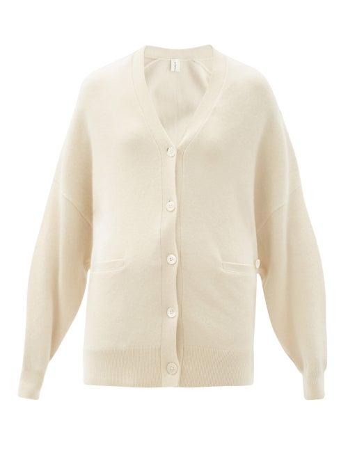 Matchesfashion.com Extreme Cashmere - Tokio Oversized V-neck Cardigan - Womens - Cream