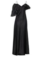Saint Laurent Ruffle-trimmed Silk-satin Gown