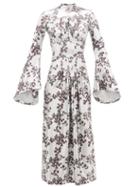 Matchesfashion.com Paco Rabanne - Floral-print Lurex Dress - Womens - Silver