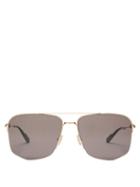 Matchesfashion.com Dior Homme Sunglasses - Dior180 Aviator Metal Sunglasses - Mens - Gold