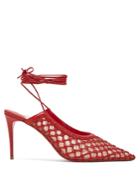 Christian Louboutin X Roland Mouret Cage And Curry Leather Pumps