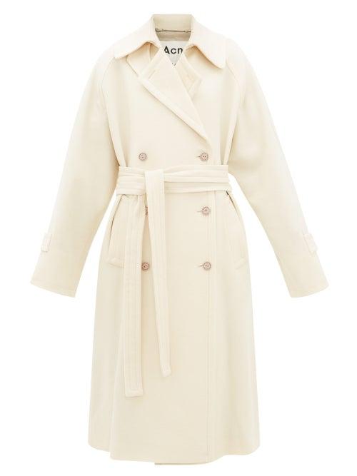 Matchesfashion.com Acne Studios - Orane Wool-twill Trench Coat - Womens - Cream