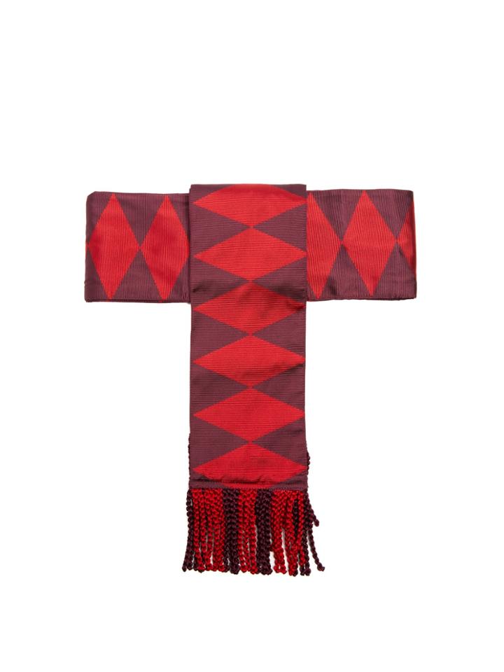 Etro Fringed Geometric-jacquard Silk Belt