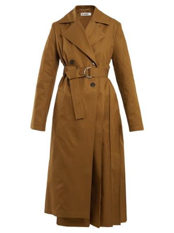 Matchesfashion.com Jil Sander - Esprit Cotton Trench Coat - Womens - Dark Tan