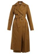 Matchesfashion.com Jil Sander - Esprit Cotton Trench Coat - Womens - Dark Tan