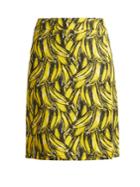 Prada Banana-print Wrap Cotton Skirt