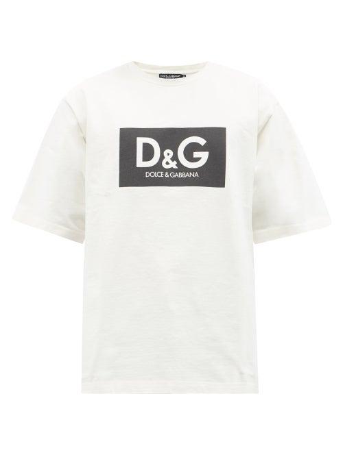 Dolce & Gabbana - Logo-print Cotton-jersey T-shirt - Mens - White
