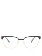 Matchesfashion.com Versace - Half-rim Metal Glasses - Mens - Black
