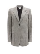 Matchesfashion.com Alexander Mcqueen - Single-breasted Prince Of Wales-check Jacket - Womens - Grey Multi