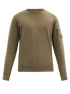 Matchesfashion.com C.p. Company - Lens-pocket Cotton-jersey Sweatshirt - Mens - Green