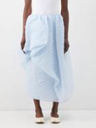 Cecilie Bahnsen - Ferris Nimbus Matelass Midi Skirt - Womens - Light Blue