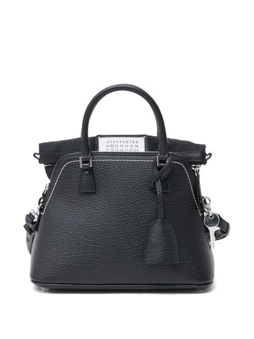 Matchesfashion.com Maison Margiela - 5ac Twill-inset Leather Bag - Womens - Black