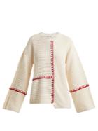 Elizabeth And James Lois Contrast-knit Cotton Sweater